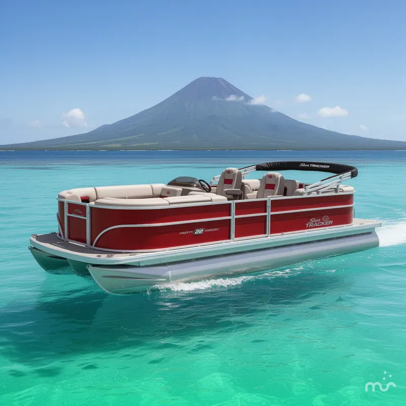 Slide: The Image of Sun Tracker Party Barge 22 DLX 2026 - 4