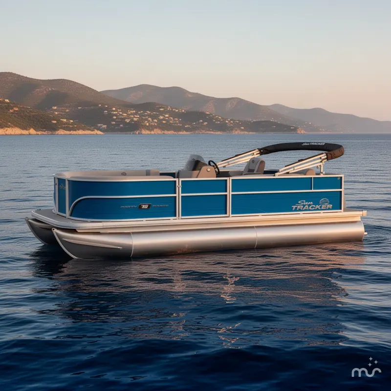 Slide: The Image of Sun Tracker Party Barge 16 DLX 2026 - 2