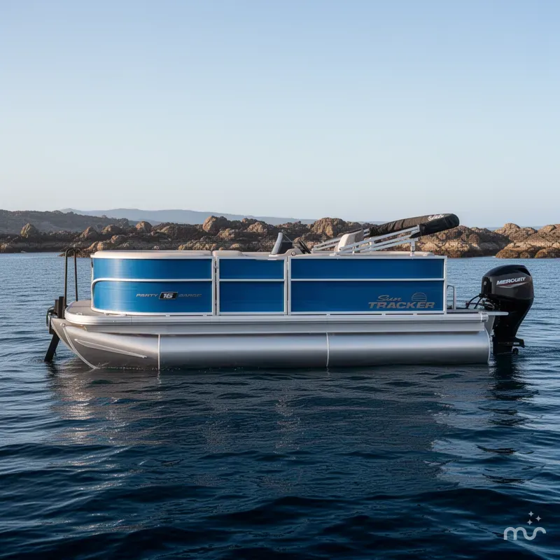 Slide: The Image of Sun Tracker Party Barge 16 DLX 2026 - 2