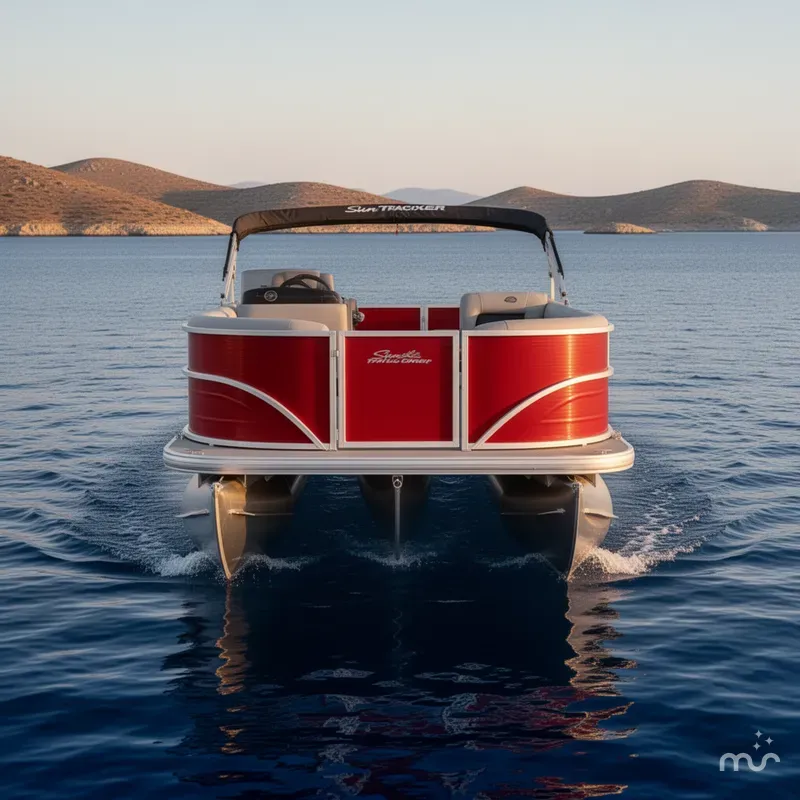 Slide: The Image of Sun Tracker Party Barge 16 DLX 2026 - 1