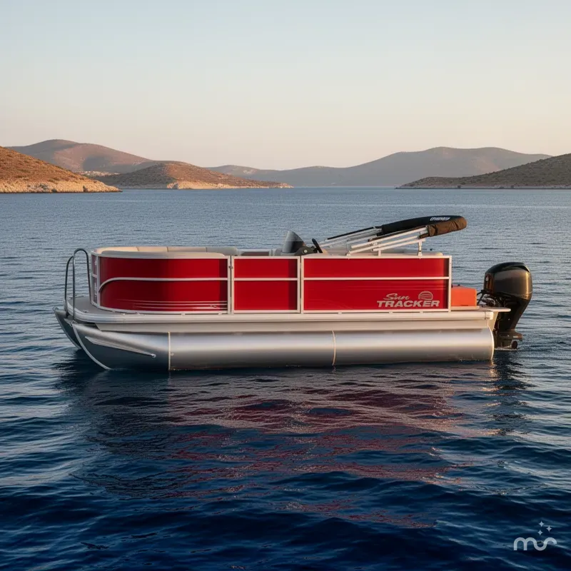 Slide: The Image of Sun Tracker Party Barge 16 DLX 2026 - 2
