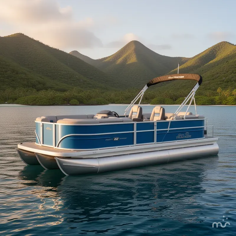 Slide: The Image of Sun Tracker Party Barge 22 DLX 2026 - 2