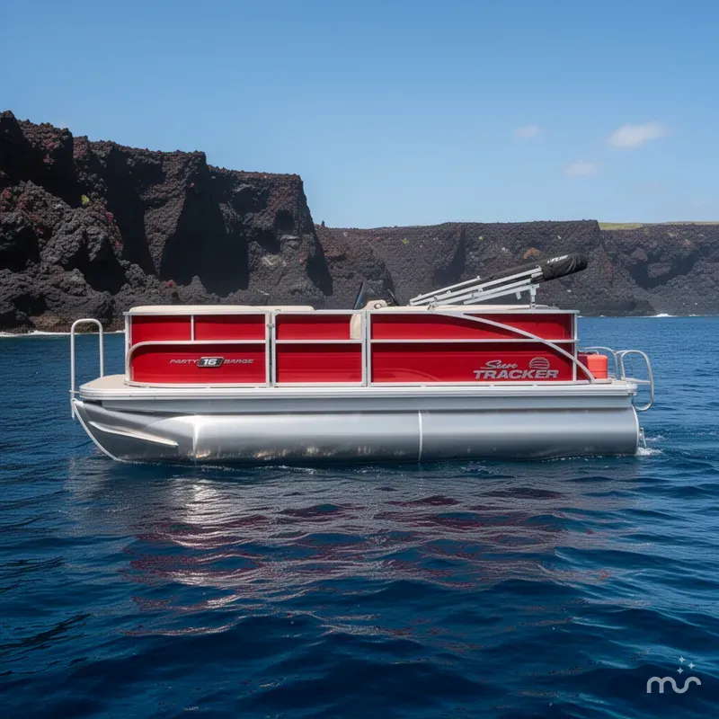 Slide: The Image of Sun Tracker Party Barge 16 DLX 2026 - 2
