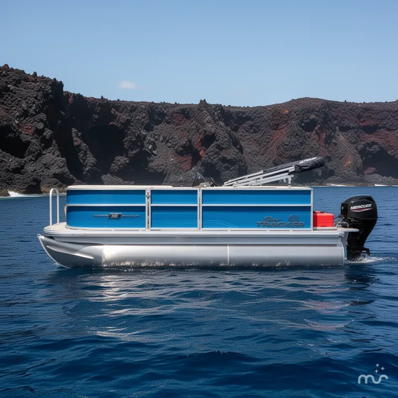 Slide: The Image of Sun Tracker Party Barge 16 DLX 2026 - 2