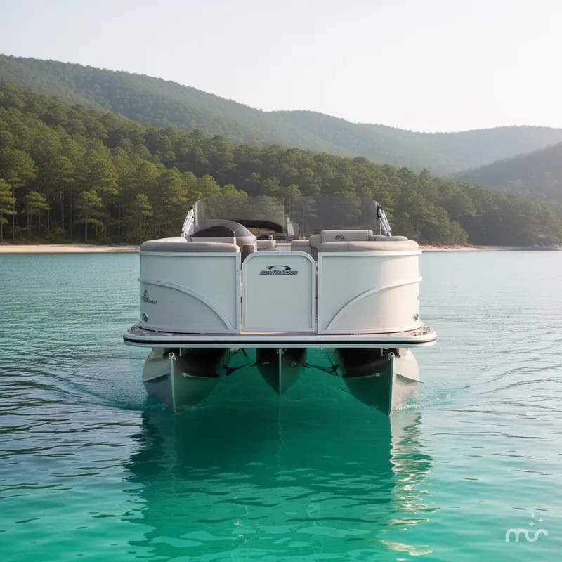 Slide: The Image of Sun Tracker Party Barge 16 DLX 2026 - 1