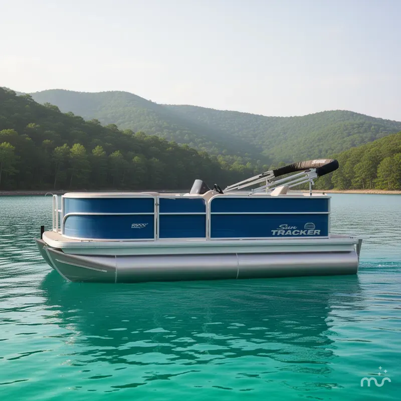 Slide: The Image of Sun Tracker Party Barge 16 DLX 2026 - 2