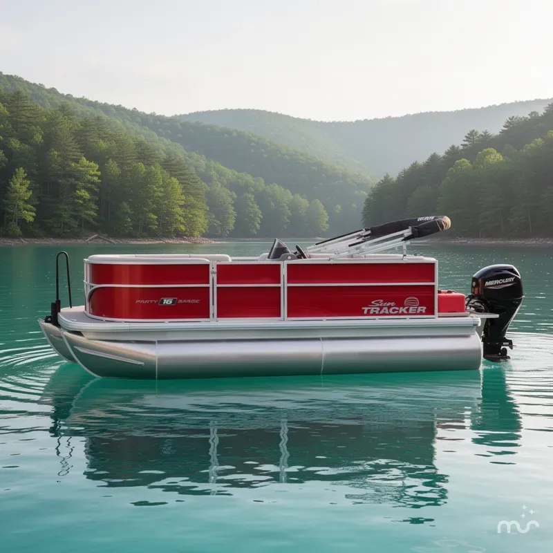 Slide: The Image of Sun Tracker Party Barge 16 DLX 2026 - 4