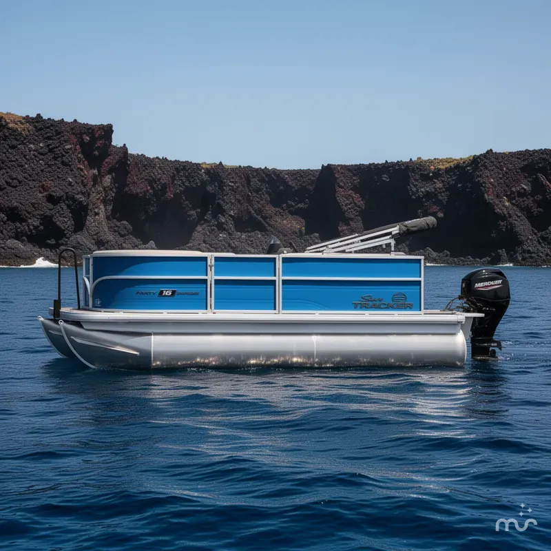 Slide: The Image of Sun Tracker Party Barge 16 DLX 2026 - 2