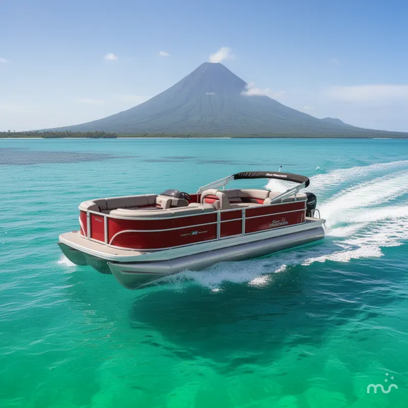 Slide: The Image of Sun Tracker Party Barge 22 DLX 2026 - 4