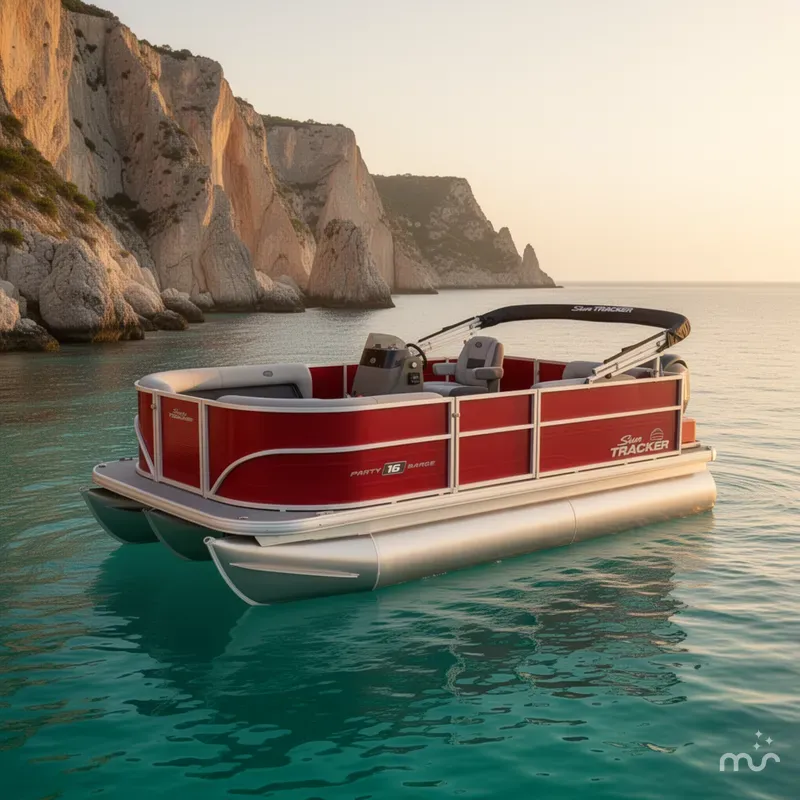 Slide: The Image of Sun Tracker Party Barge 16 DLX 2026 - 2