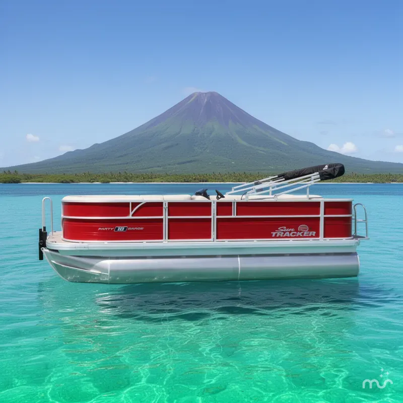 Slide: The Image of Sun Tracker Party Barge 18 DLX 2026 - 2