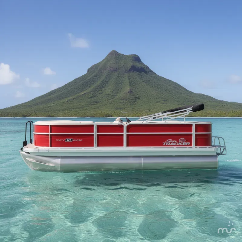 Slide: The Image of Sun Tracker Party Barge 18 DLX 2026 - 2