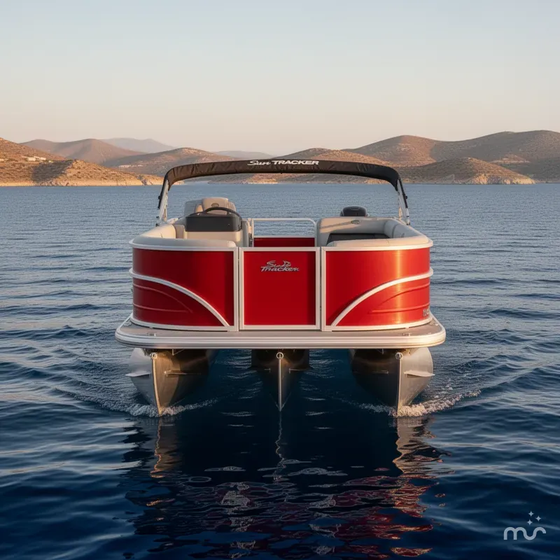 Slide: The Image of Sun Tracker Party Barge 16 DLX 2026 - 1