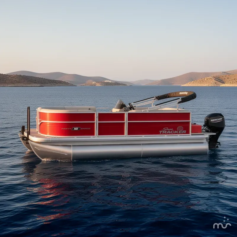 Slide: The Image of Sun Tracker Party Barge 16 DLX 2026 - 2