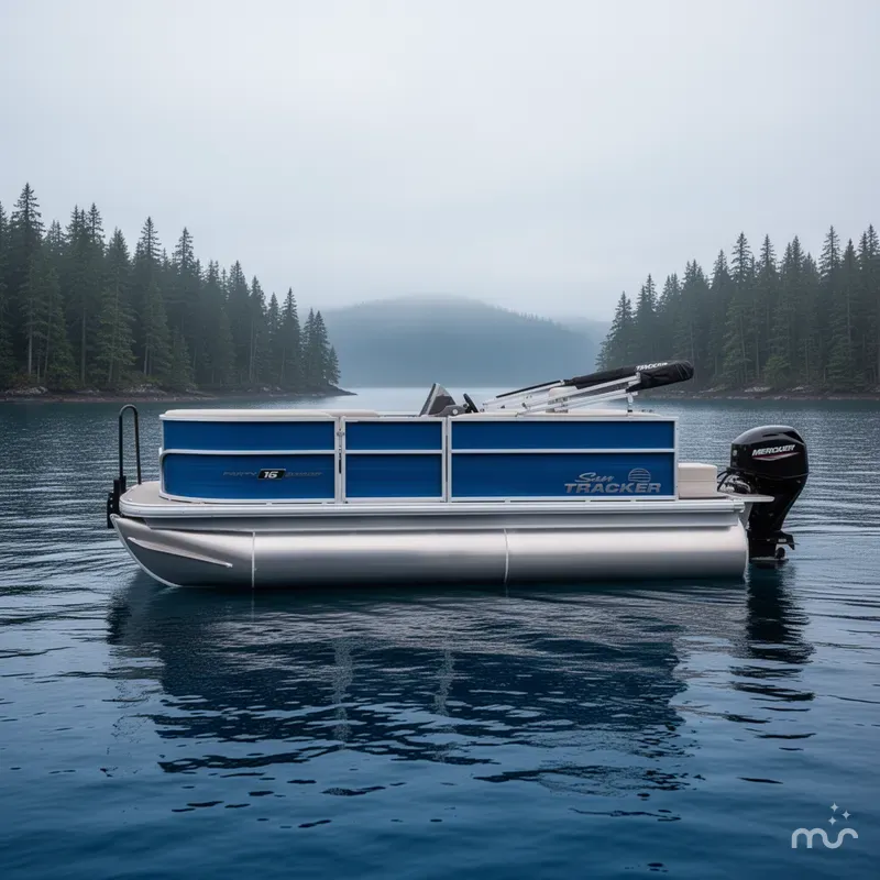 Slide: The Image of Sun Tracker Party Barge 16 DLX 2026 - 2