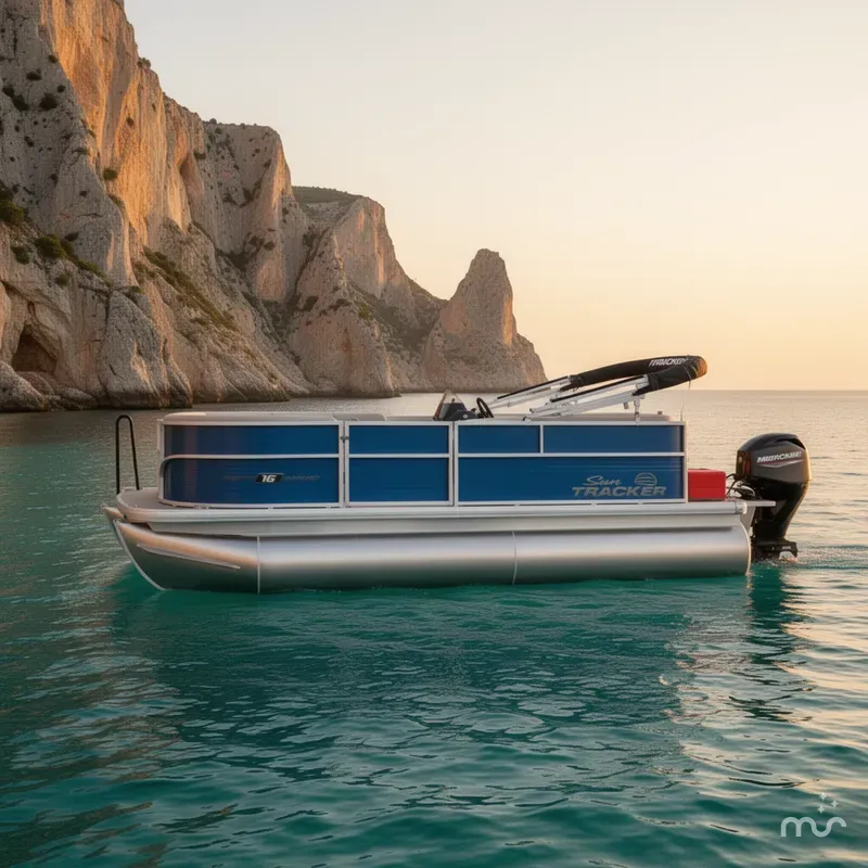 Slide: The Image of Sun Tracker Party Barge 16 DLX 2026 - 2