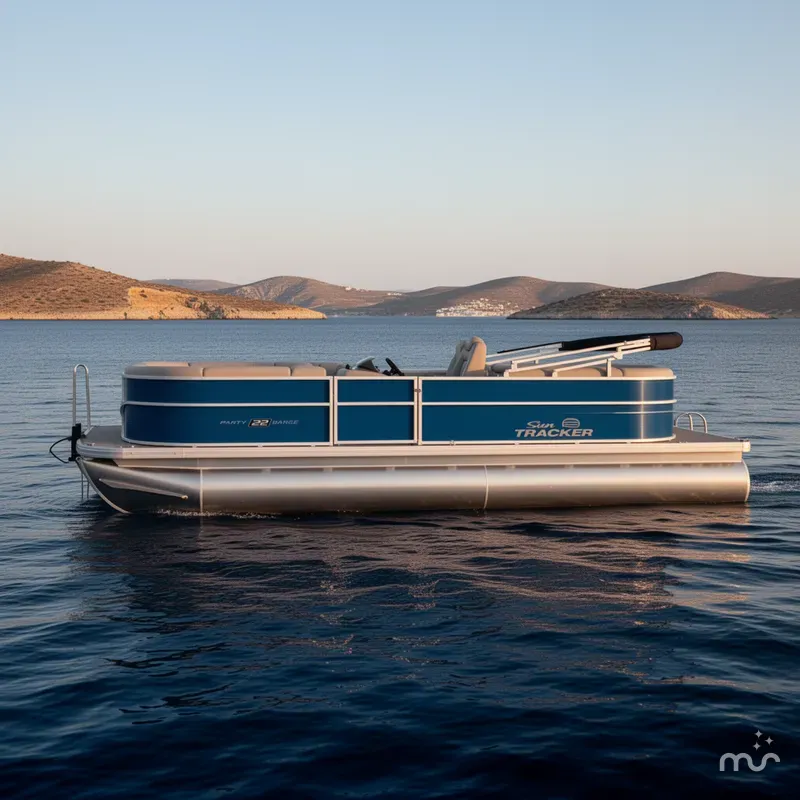 Slide: The Image of Sun Tracker Party Barge 22 DLX 2026 - 2