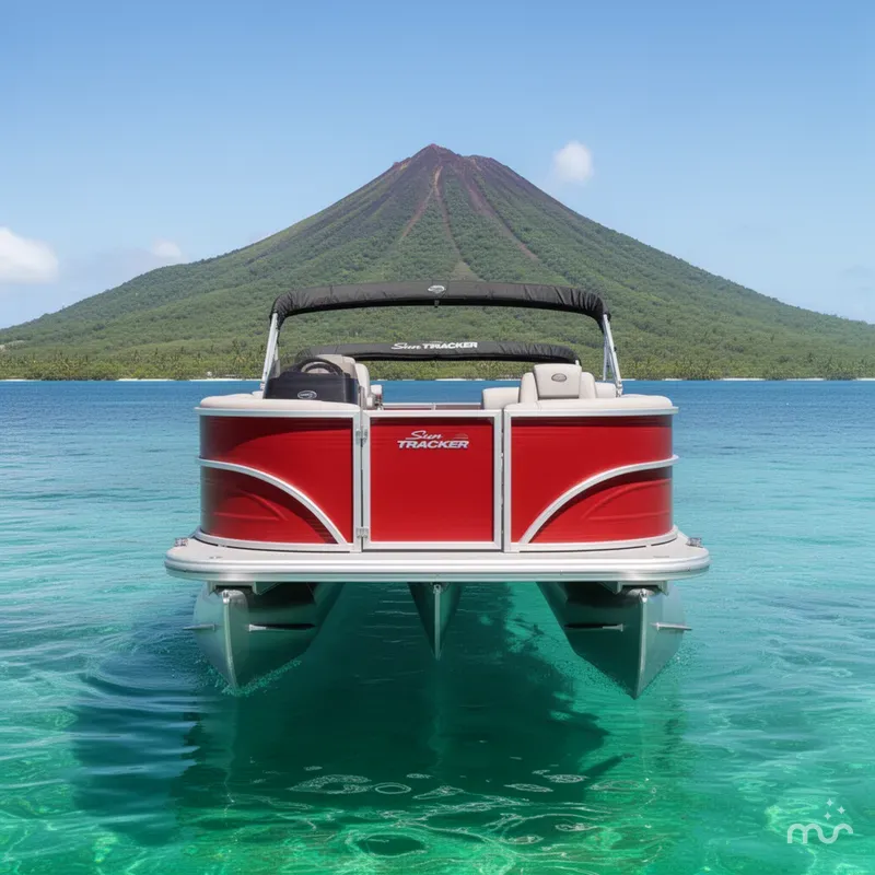 Slide: The Image of Sun Tracker Party Barge 16 DLX 2026 - 1