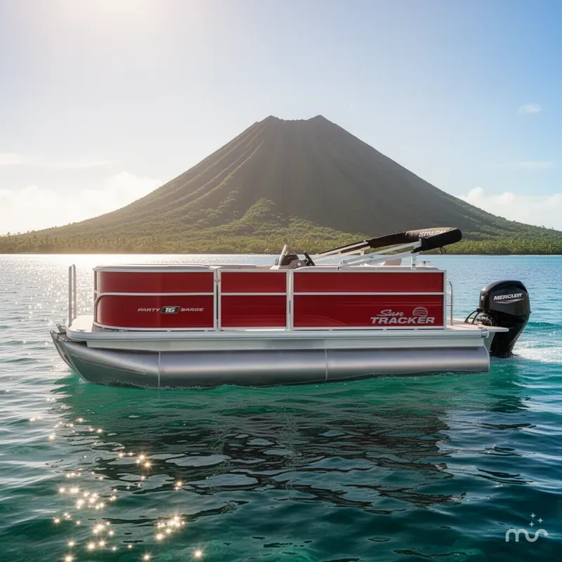 Slide: The Image of Sun Tracker Party Barge 16 DLX 2026 - 4