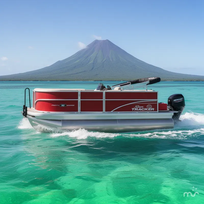 Slide: The Image of Sun Tracker Party Barge 16 DLX 2026 - 4