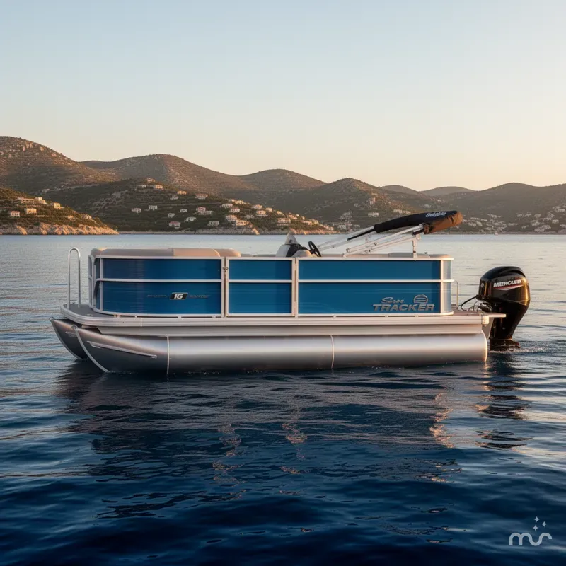 Slide: The Image of Sun Tracker Party Barge 16 DLX 2026 - 2
