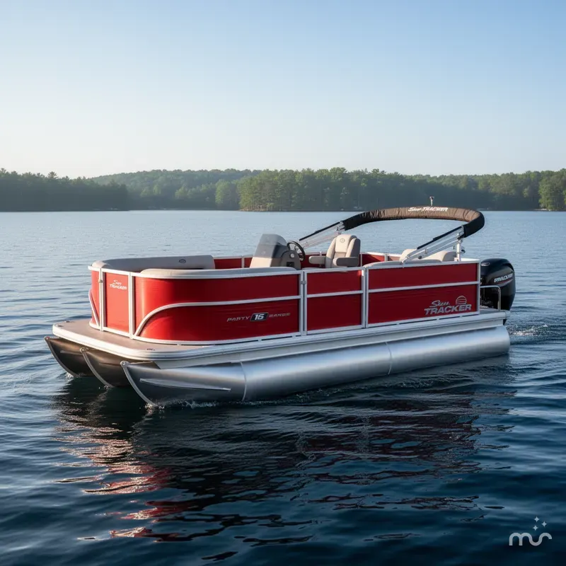 Slide: The Image of Sun Tracker Party Barge 16 DLX 2026 - 4