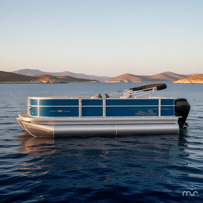 Slide: The Image of Sun Tracker Party Barge 18 DLX 2026 - 2