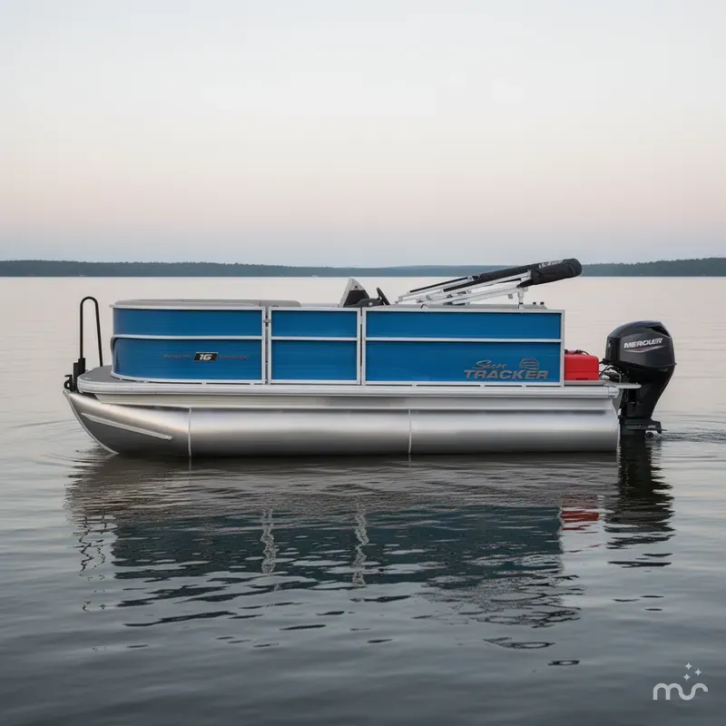 Slide: The Image of Sun Tracker Party Barge 16 DLX 2026 - 2
