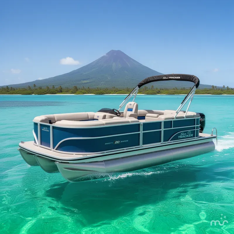 Slide: The Image of Sun Tracker Party Barge 20 DLX 2026 - 4