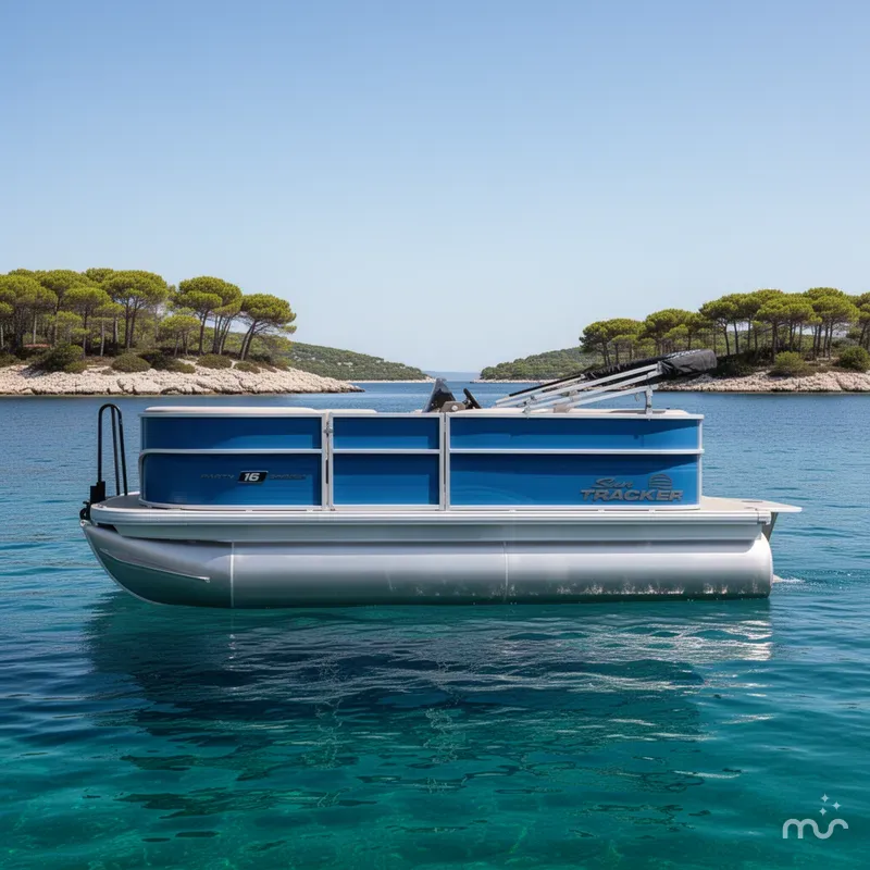 Slide: The Image of Sun Tracker Party Barge 16 DLX 2026 - 2