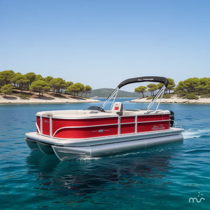 Slide: The Image of Sun Tracker Party Barge 20 DLX 2026 - 4