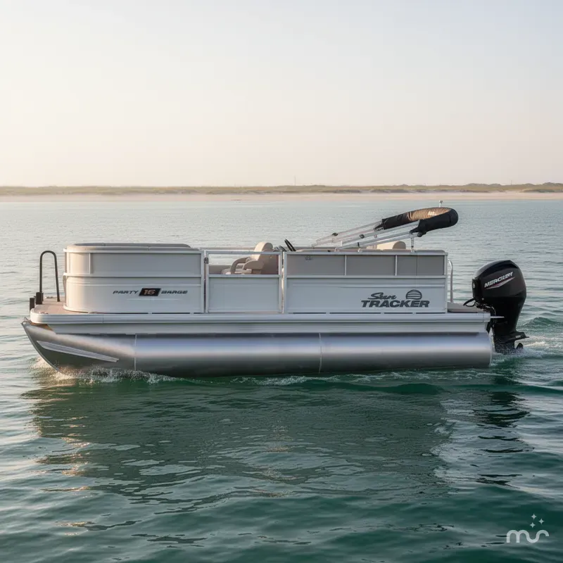 Slide: The Image of Sun Tracker Party Barge 16 DLX 2026 - 2