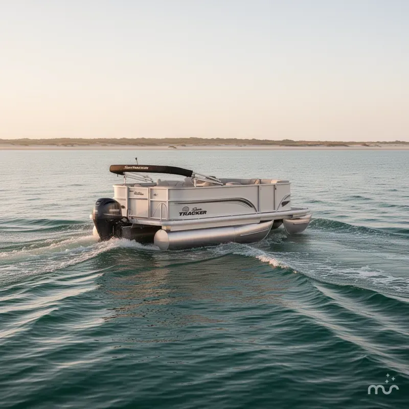 Slide: The Image of Sun Tracker Party Barge 16 DLX 2026 - 4
