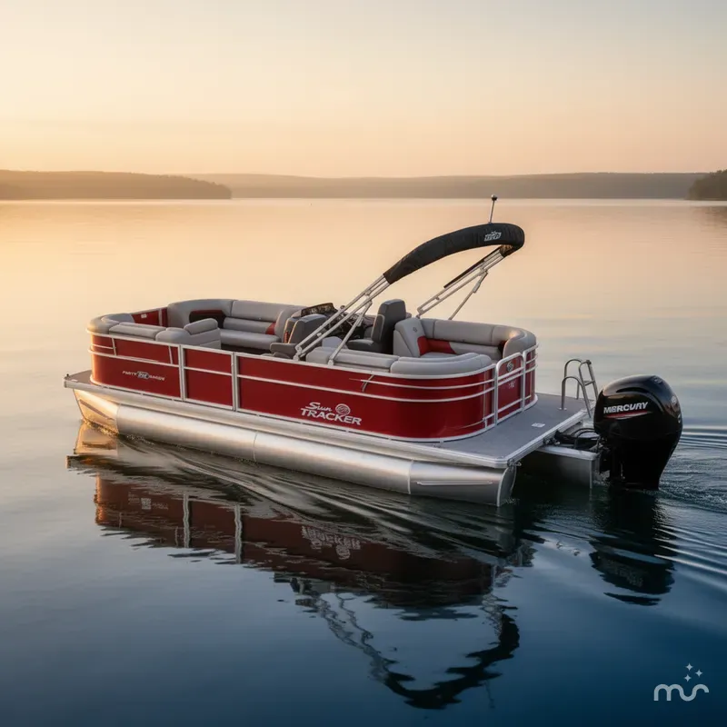 Slide: The Image of Sun Tracker Party Barge 22 DLX 2026 - 2