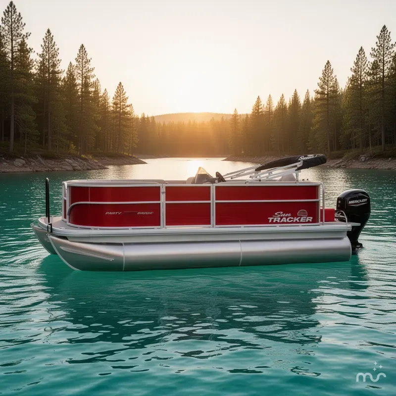 Slide: The Image of Sun Tracker Party Barge 16 DLX 2026 - 2