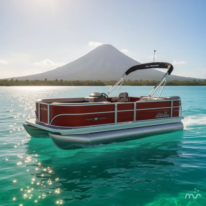 Slide: The Image of Sun Tracker Party Barge 18 DLX 2026 - 4