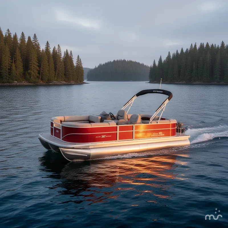 Slide: The Image of Sun Tracker Party Barge 22 DLX 2026 - 4