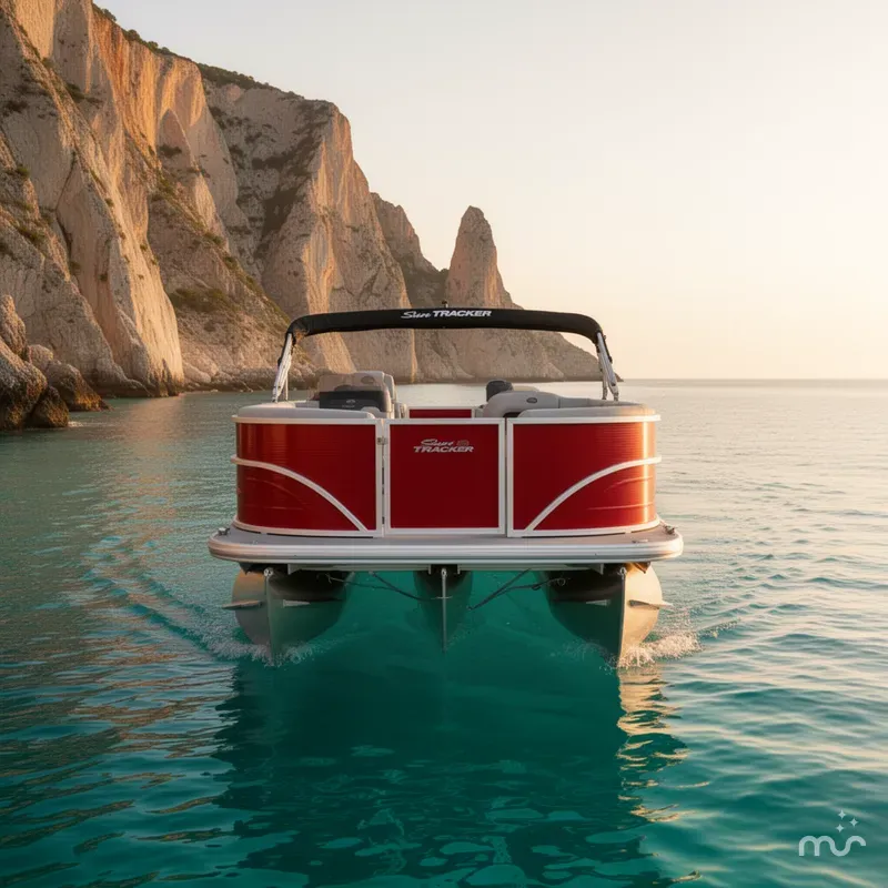 Slide: The Image of Sun Tracker Party Barge 16 DLX 2026 - 1