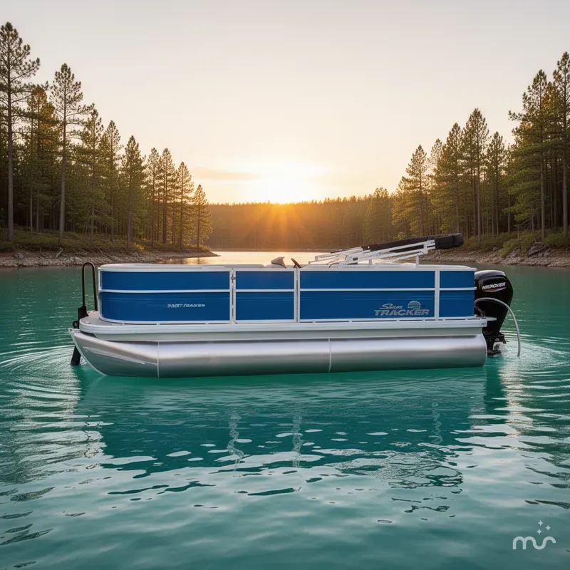 Slide: The Image of Sun Tracker Party Barge 18 DLX 2026 - 2
