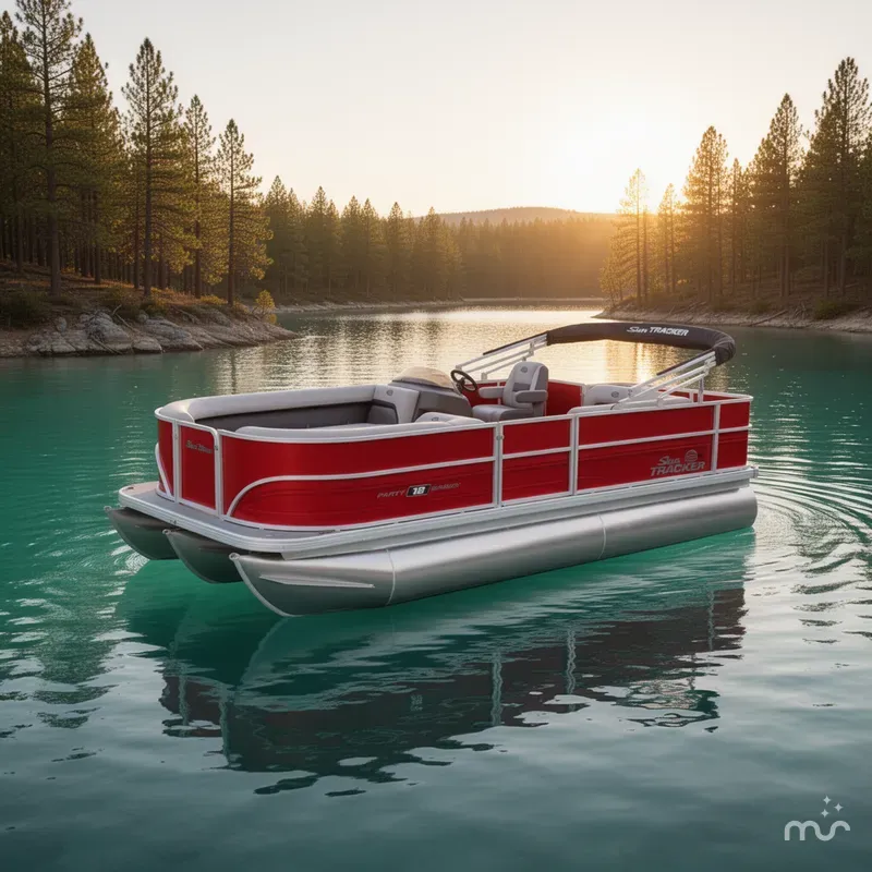 Slide: The Image of Sun Tracker Party Barge 18 DLX 2026 - 4