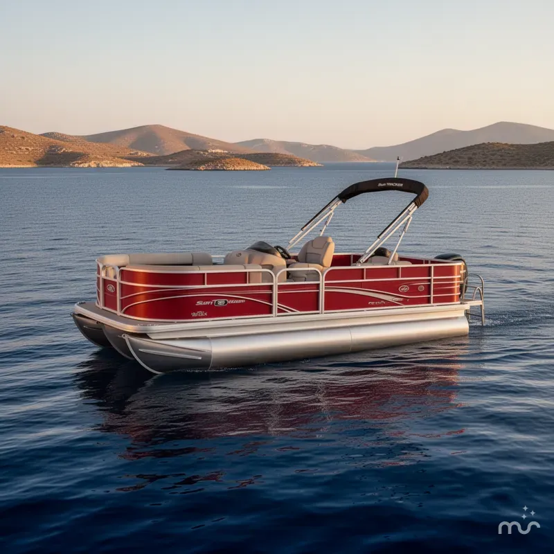 Slide: The Image of Sun Tracker Party Barge 18 DLX 2026 - 2