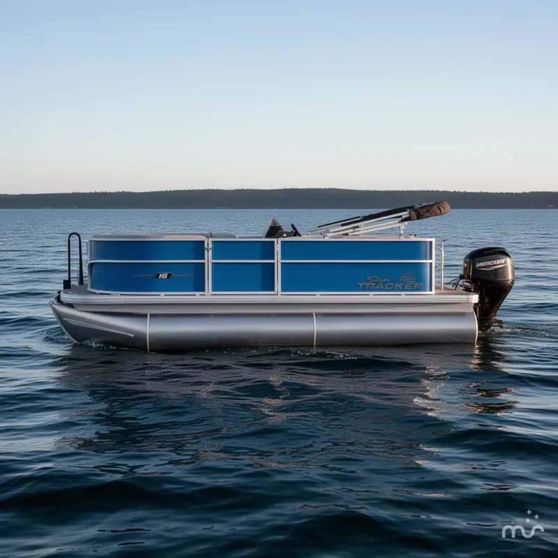 Slide: The Image of Sun Tracker Party Barge 16 DLX 2026 - 2