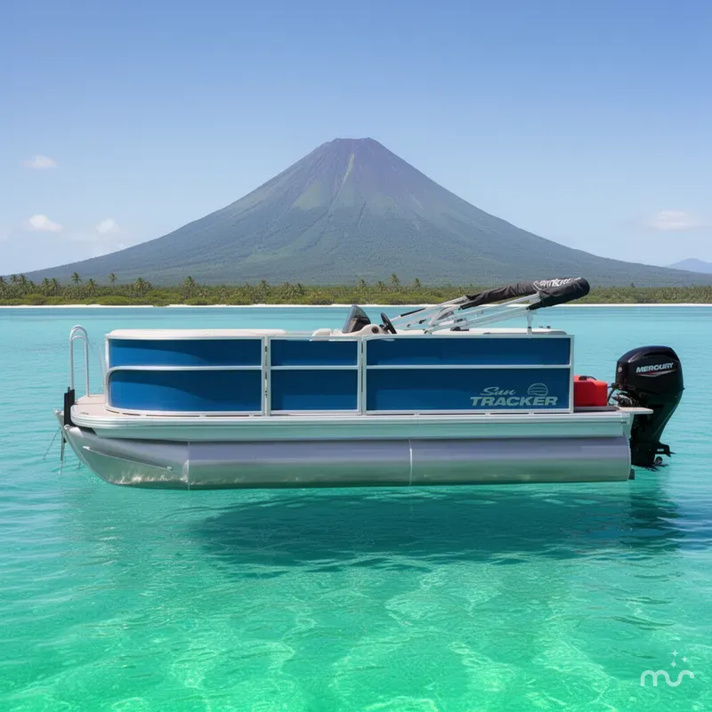 Slide: The Image of Sun Tracker Party Barge 16 DLX 2026 - 2