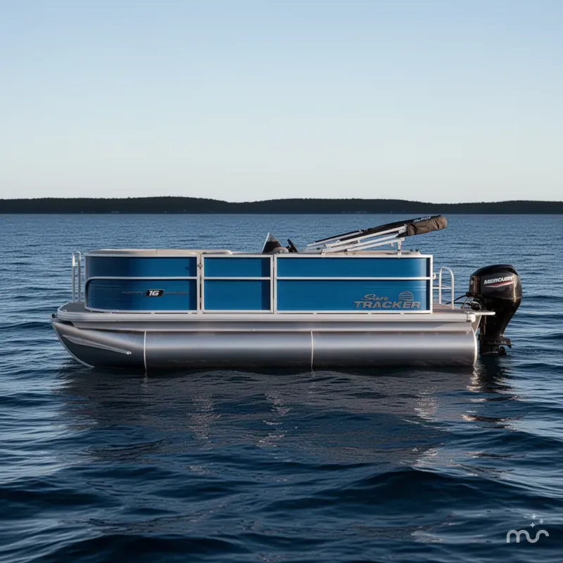 Slide: The Image of Sun Tracker Party Barge 16 DLX 2026 - 0