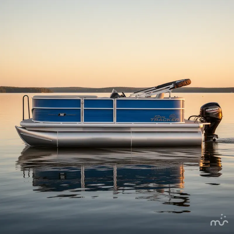 Slide: The Image of Sun Tracker Party Barge 16 DLX 2026 - 0
