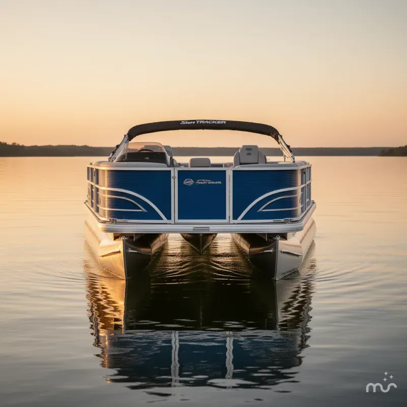 Slide: The Image of Sun Tracker Party Barge 16 DLX 2026 - 1