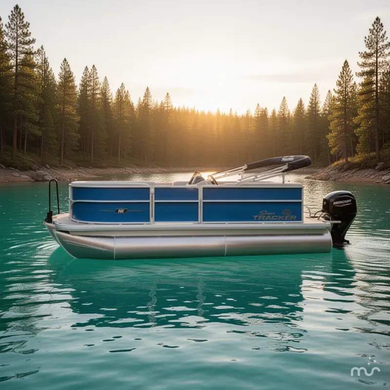 Slide: The Image of Sun Tracker Party Barge 16 DLX 2026 - 2