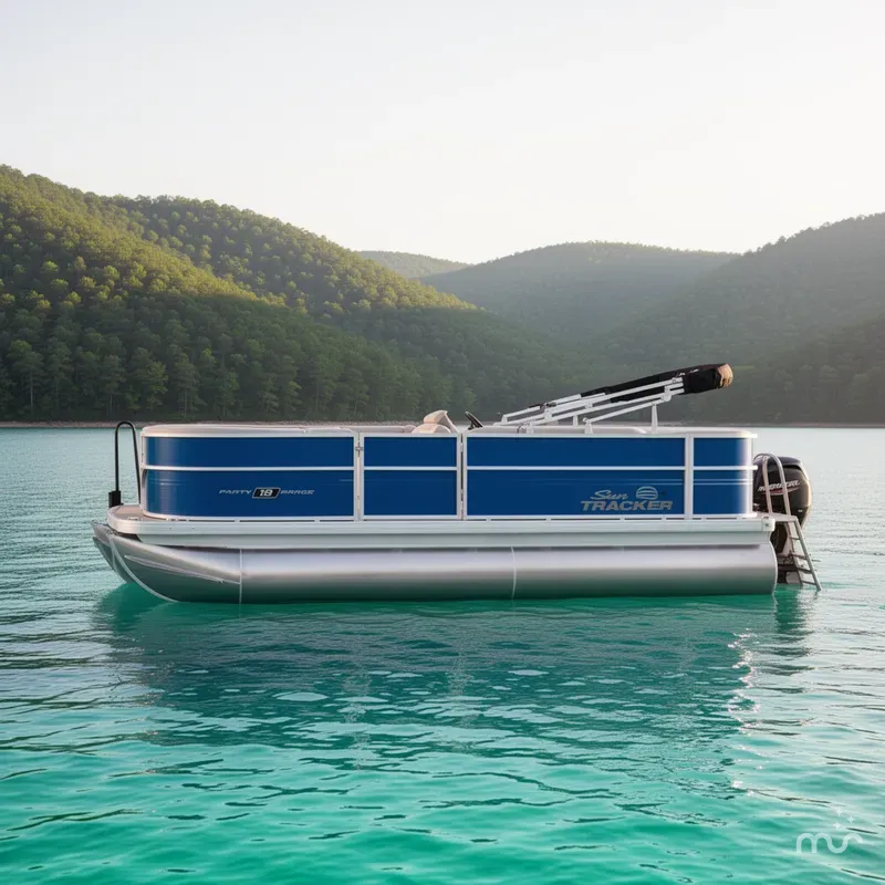 Slide: The Image of Sun Tracker Party Barge 18 DLX 2026 - 2
