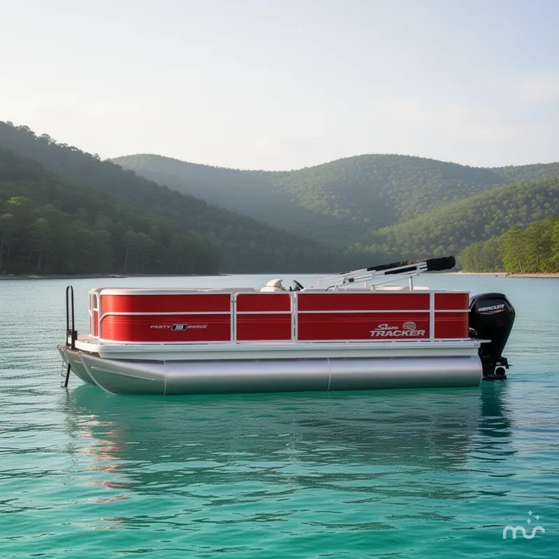 Slide: The Image of Sun Tracker Party Barge 18 DLX 2026 - 2