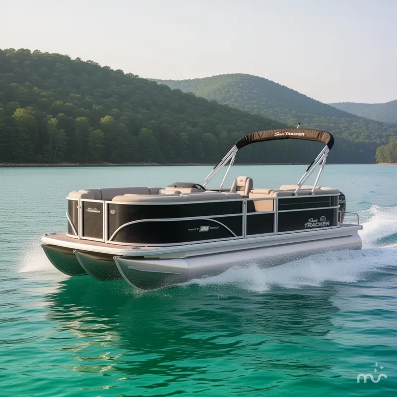 Slide: The Image of Sun Tracker Party Barge 20 DLX 2026 - 4